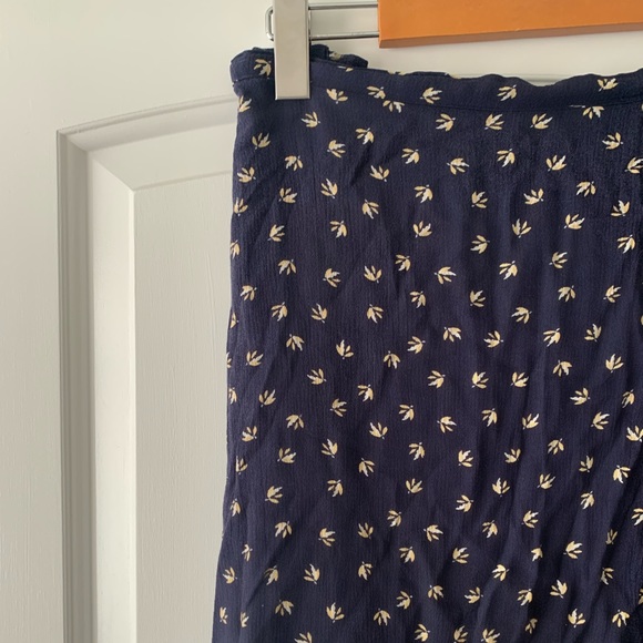 Navy Asymmetrical Maxi Skirt - Picture 3 of 6
